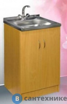 картинка Тумба под нержавеющую мойку Домино 50х50 вишня, левая/правая (D5050V-1)