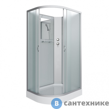 картинка Душевая кабина Niagara NG-3312-14RBK (1200х800х2000) низкий поддон, стекло матовое
