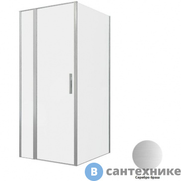 картинка Душевой уголок Allen Brau Priority 90x100 3.31026.BA + 3.31047.BA серебро браш, без поддона