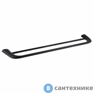 картинка Полотенцедержатель ABBER Nord AA1553B двойной чёрный матовый