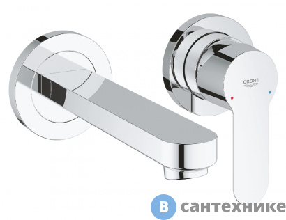 картинка Смеситель Grohe 20474000 BauEdge для раковины на 2-отв.