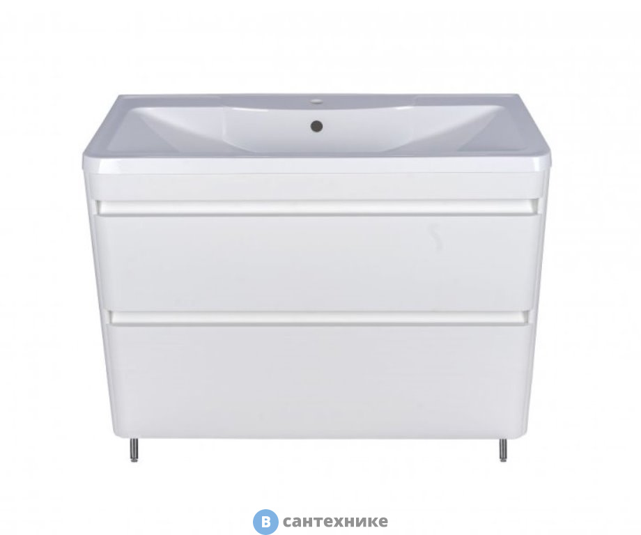 Тумба под раковину Style line Атлантика 100, Люкс антистрейч, напольная PLUS (2000949229867)