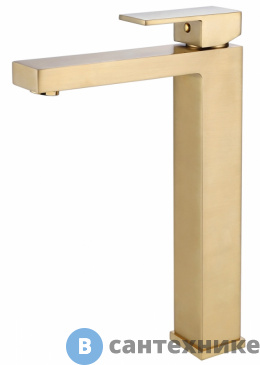 картинка Смеситель ABBER Daheim AF8211G для раковины, золото матовое