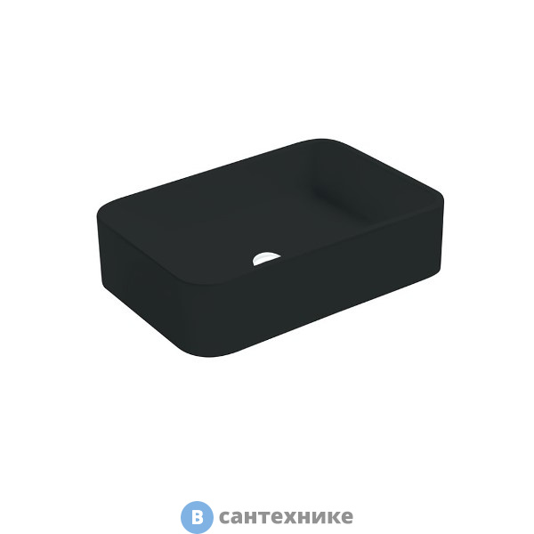 Раковина AXA Cosa 8621007 накладная прямоугольная 600х450х160 мм, Black Matt