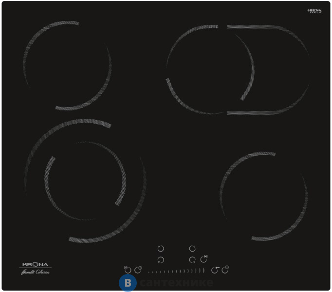 Варочная поверхность Krona LEGGIERO 60 BL электрическая (независимая)