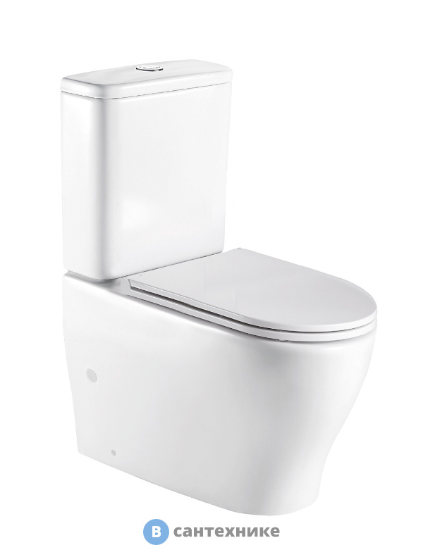 Унитаз с бачком WELTWASSER WW SK ANGERBACH 001 GL-WT белый глянец, с сиденьем дюропласт микролифт