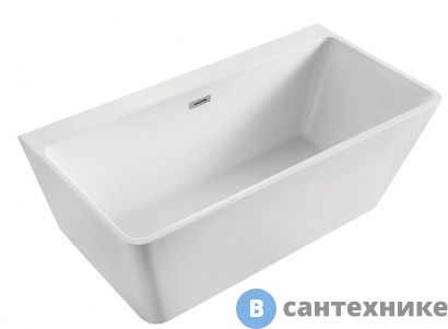 картинка Ванна акриловая AZARIO OXFORD OXF17083 с сифоном и металлической рамой, 1700х830х650 мм