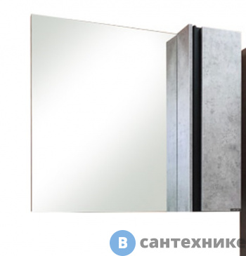 картинка Зеркало-шкаф Comforty Эдинбург-90 бетон светлый