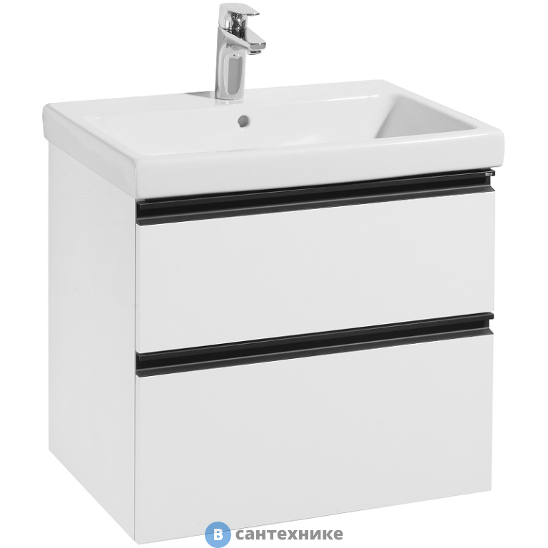 Тумба под раковину Roca DOMI 58,9 A857458806 подвесная, белый глянец