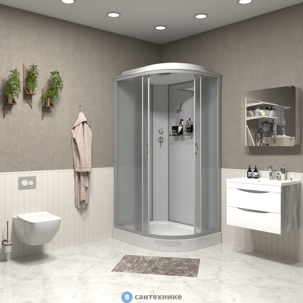 Душевая кабина Niagara Classic NG-3312-14L (120х80х215) низкий поддон (13см), стекло матовое