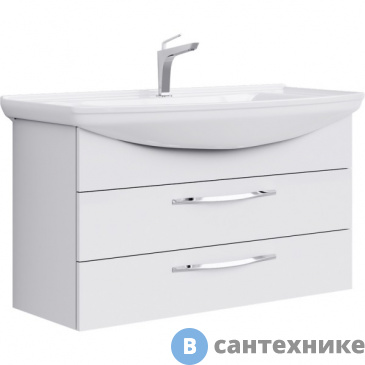 картинка Тумба под раковину Aqwella ALLEGRO 105,5 Agr.01.10/2 (подвесная, белый)