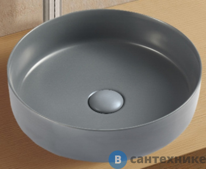 картинка Раковина WELTWASSER ELBACH 3134 MDG накладная (матовая темно-серая) /355х355х120/