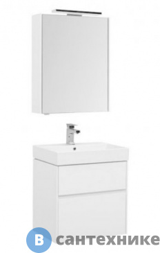 картинка Комплект мебели Aquanet Бруклин  60 белый глянец (207803)