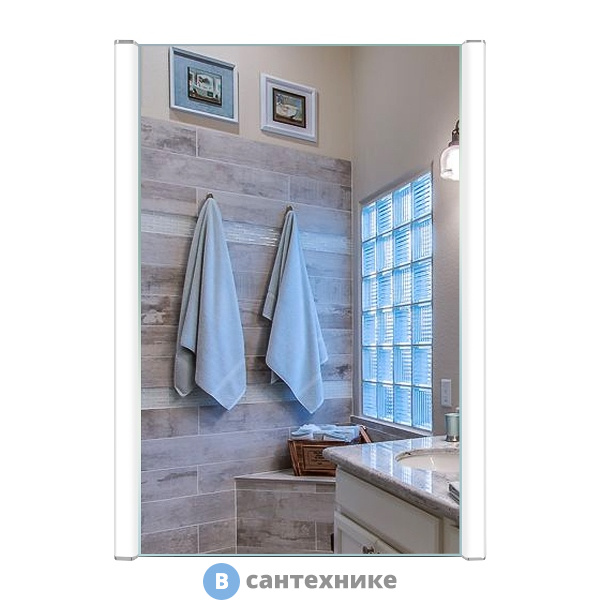 Зеркало-шкаф AZARIO 500*700 сенсор выкл алюминиевый корпус (AZ-ZC-031CS)