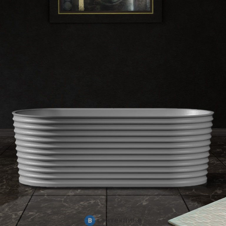 Ванна ABBER Stein AS9650 из искусственного камня белая матовая