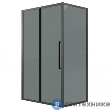 картинка Душевое ограждение Grossman Cosmo 120.K33.02.1290.21.10 (120*90*195) черный матовый, стекло тонированное, без поддона