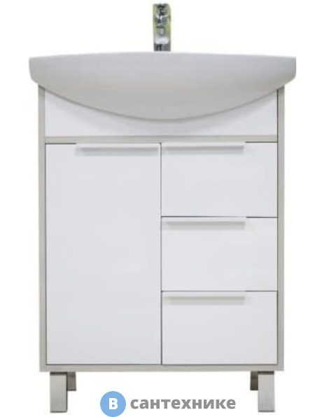 Тумба под умывальник Акватон Рико 65 Белый/Ясень фабрик (1A213301RIB90)