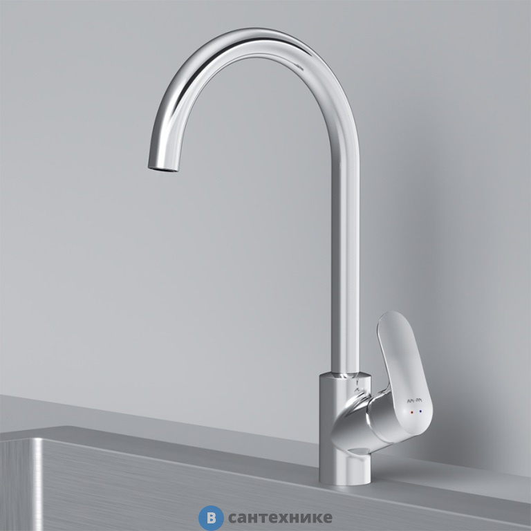 Смеситель AM.PM Like F8007700 для кухни с каналом для питьевой воды, хром