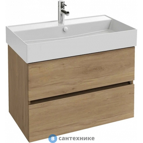 Тумба под раковину Jacob Delafon EB2382-E75 Tolbiac 80 см, 2 ящика, дуб давос натуральный