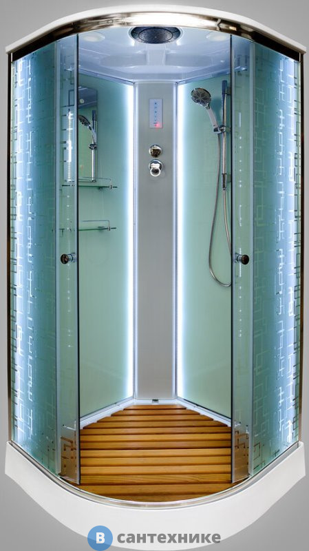 Душевая кабина Deto ЕМ1510 LED (1000*1000*2200)