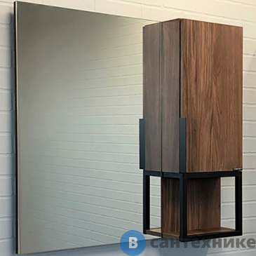 картинка Зеркало-шкаф Comforty Равенна Лофт-90 дуб темно-коричневый