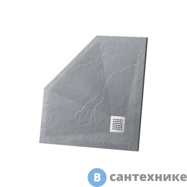 картинка Душевой поддон Vincea VST-4SP1010G из искусственного камня, 1000*1000*25, серый, без сифона