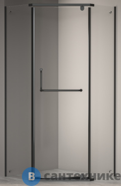 картинка Душевой уголок RGW PA-081B чёрный/Прозрачное/6 мм 120*120*195 (35088122-14), без поддона