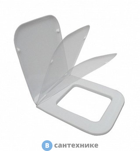 Крышка сиденье AZZURRA Hera для унитаза 46,5х38х0,2 см, с микролифтом, белый (HER1800/F)