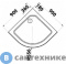 картинка Душевой уголок Тритон Стандарт 90*90 А 1/4 круга, низ. подд., Аква, Мозаика, Белый (DK69_2)