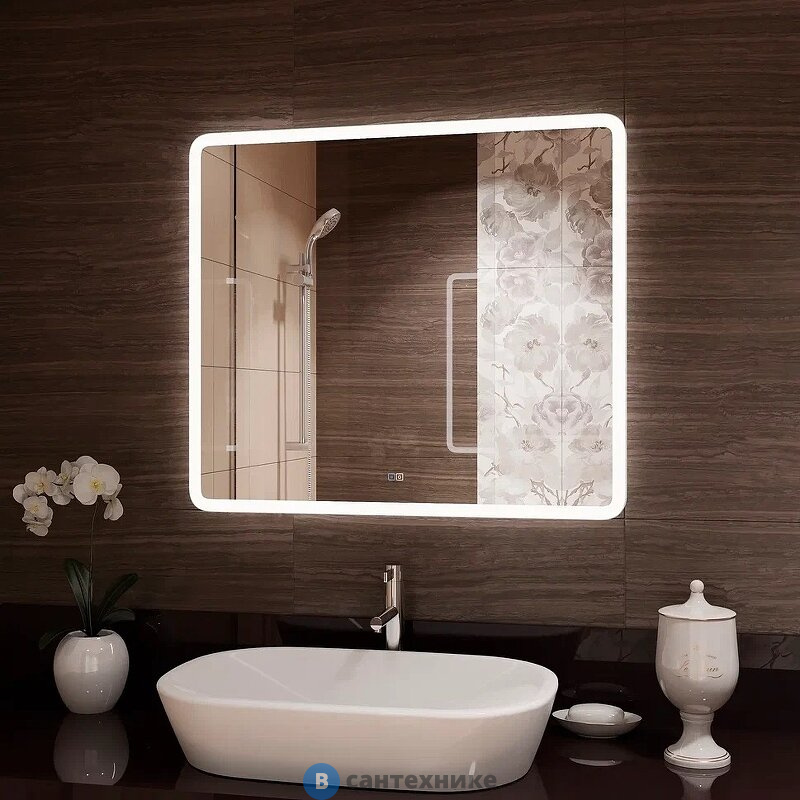 Зеркало Континент Demure Led 900х700 с подогревом (ЗЛП537)