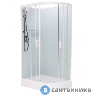 картинка Душевая кабина Frank F412L White левосторонняя б/к (без крыши)