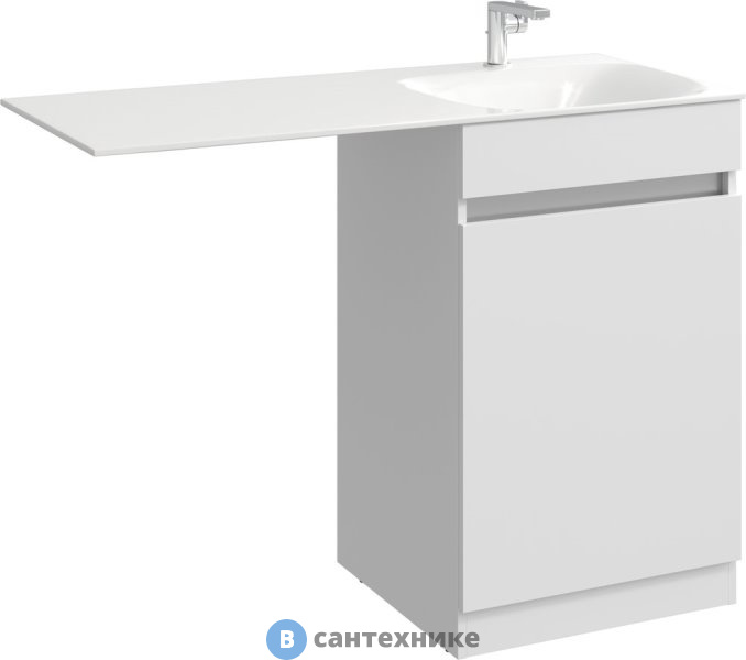 Тумба под раковину Aqwella Forma с корзиной справа, белый (FOR0105KR)