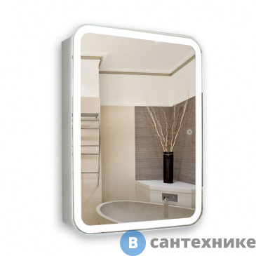 картинка Зеркало-шкаф AZARIO Фиджи flip 50 (универсальное) (LED-00002471)