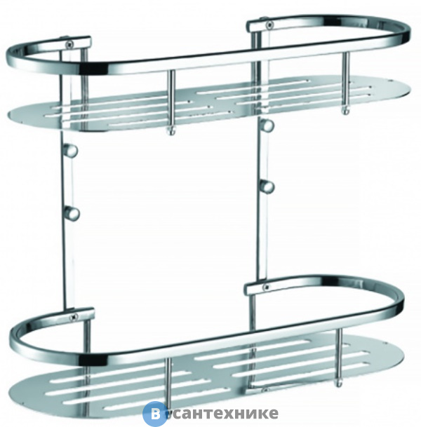 Полка AZARIO AZ-837-2 двухэтажная, хром