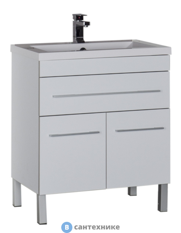 Тумба под раковину Aquanet Верона 75 напольная 1 ящ. 2 дв. белый (182706)