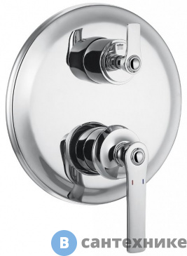 картинка Смеситель Cezares LIBERTY-F-VDIM3-01 встраиваемый c 3-х позиционным переключателем, хром