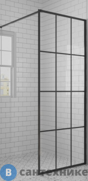 картинка Душевая перегородка Paini PAINI-WalkIN90G 90x195, рисунок решетка