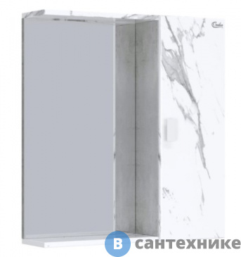 картинка Шкаф-зеркало Onika МАРБЛ 65.00 мрамор/камень бетонный универсальный (206545)