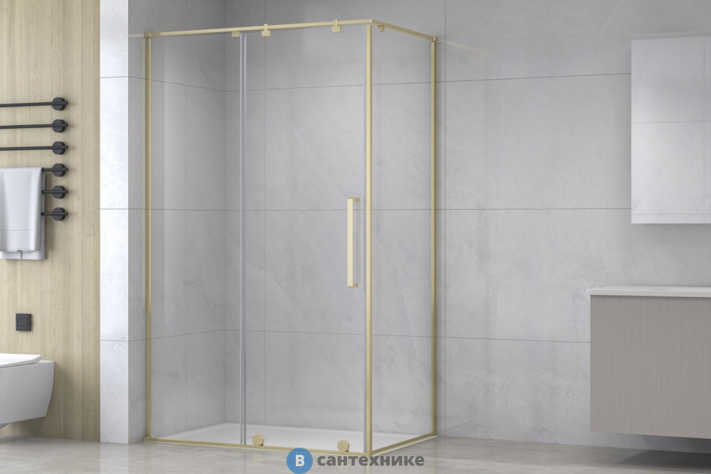 Душевой уголок Royal Bath BERN-S RB120x80х195-T-GD (прозрачное) (BERN-S RB8120-T-GD)