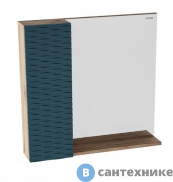 картинка Шкаф-зеркало Grossman АЛЬБА-80 см лев. веллингтон/бриз