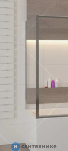 Боковая панель для ограждения 80*150 RGW Z-52 хром/шиншила/6 мм (SC-41;42) (04225208-51)