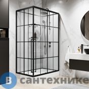 Душевая кабина Niagara Standart ST100/80/15QR/KL/BKT (100х80х225) низкий поддон (15см), черный, прозрачное