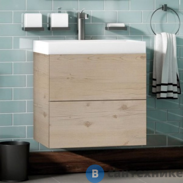 картинка Тумба под раковину Art & MAX AM-Verona-Push-700-2C-SO-GP-TS подвесная с двумя выкатными ящиками, 700x450x550