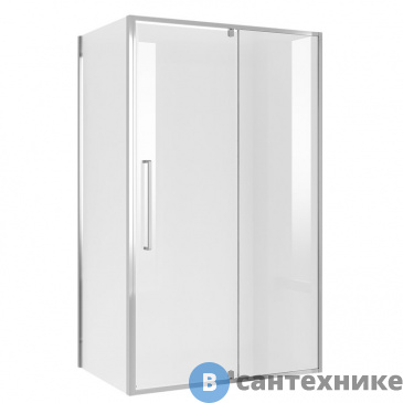 картинка Душевое ограждение Niagara NG-66-11A-A80-34 (110*80*195) прямоугольник, распашная, хром, стекло прозрачное, без поддона