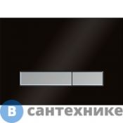 Смывная клавиша KK-POL SPP/124/0/K Vitrum Grande V1, стекло (чёрный/сатин)