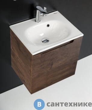 картинка Тумба под раковину BelBagno ETNA подвесная с одним выкатным ящиком, Rovere Moro, 496x392x400, ETNA-500-1C-SO-RW-P