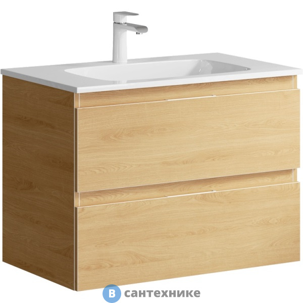 Тумба под раковину Aqwella ACCENT 75 ACC0175DZ (подвесная, дуб золотой)