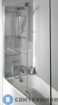 картинка Шторка Jacob Delafon E4931-GA для ванны BAIN-DOUCHE, ADEQUATION (хром)