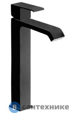 картинка Смеситель Cezares PORTA-LC-NOP для накладных раковин, с донным клапаном, чёрный матовый