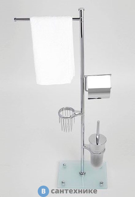 Стойка WasserKRAFT K-1248 комбинированная напольная, закаленное матовое стекло